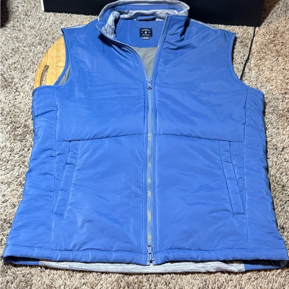 Johnnie-O golf huck top shelf mixed media performance vest medium color lake blu - Picture 2 of 8